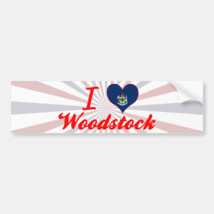 I Love Woodstock, Maine Bumper Sticker