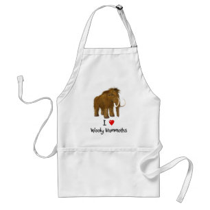 "I Love Wooly Mammoths" Wooly Mammoth Standard Apron