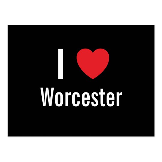 I love Worcester Postcard