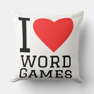 I love word games cushion