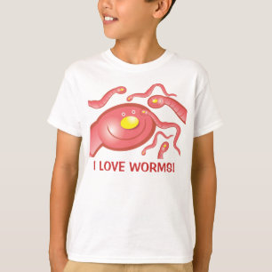 'I Love Worms!' T-Shirt