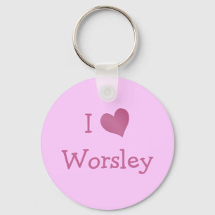 I Love Worsley Key Ring