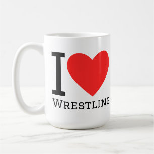 I love wrestling coffee mug
