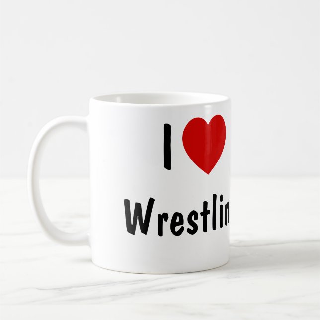 I Love Wrestling Coffee Mug (Left)