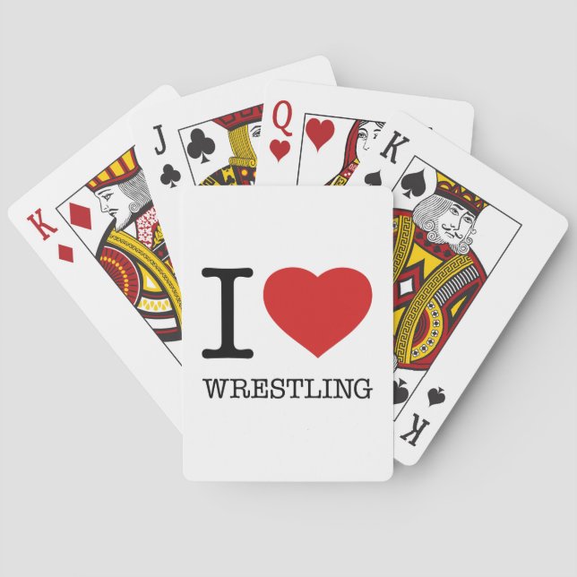 I LOVE WRESTLING PLAYING CARDS (Back)