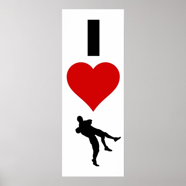 I Love Wrestling (Vertical) Poster (Front)