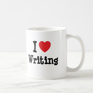 I love Writing heart custom personalised Coffee Mug
