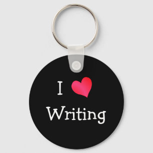 I Love Writing Key Ring