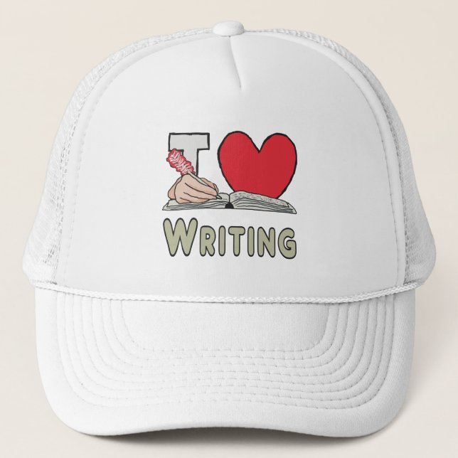 I Love Writing Trucker Hat (Front)