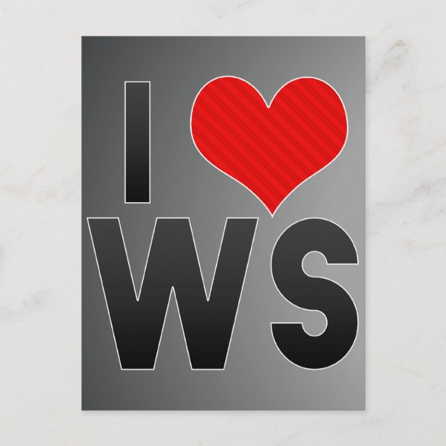 I Love WS Postcard (Front)