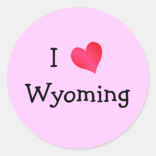 I Love Wyoming Classic Round Sticker