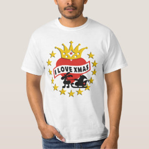 I LOVE Xmas HEART & CROWN T-Shirt