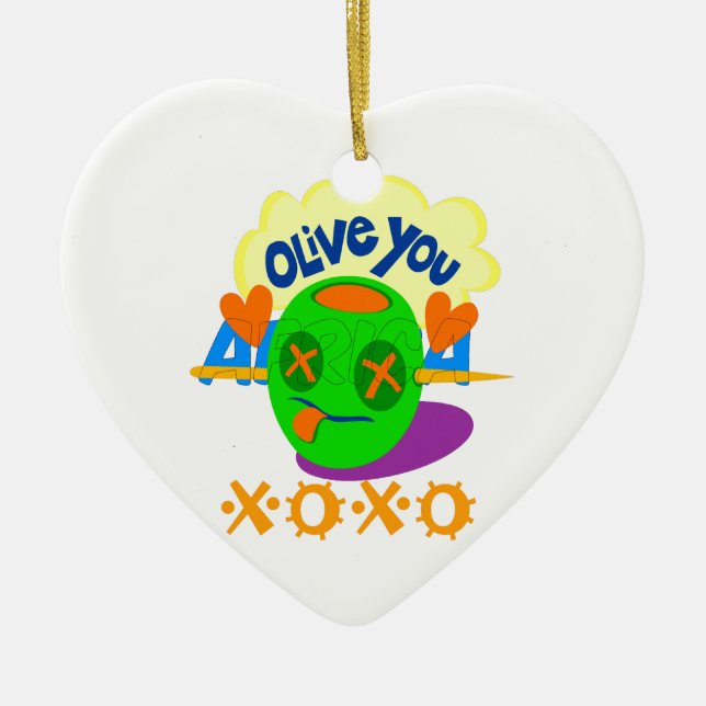 I Love XOXO Africa beautiful amazing text quote  Ceramic Ornament (Front)