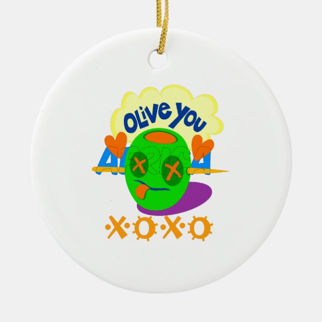 I Love XOXO Africa beautiful amazing text quote  Ceramic Ornament (Front)