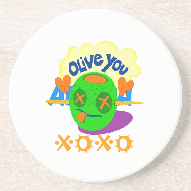 I Love XOXO Africa beautiful amazing text quote  Coaster (Front)