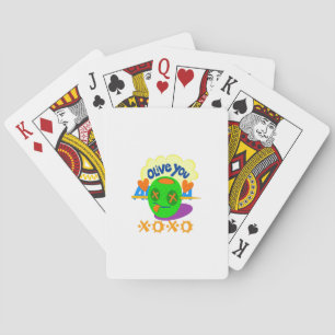 I Love XOXO Africa beautiful amazing text quote  Playing Cards