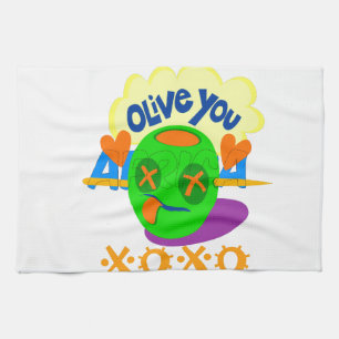 I Love XOXO Africa beautiful amazing text quote  Tea Towel