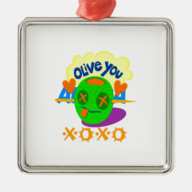 I Love XOXO Africa Metal Ornament (Front)