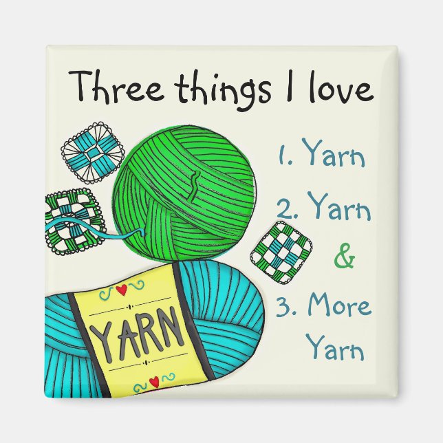 I love yarn MAGNET (Front)