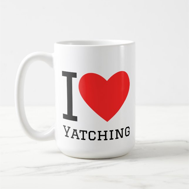 I love Yatching Coffee Mug (Left)