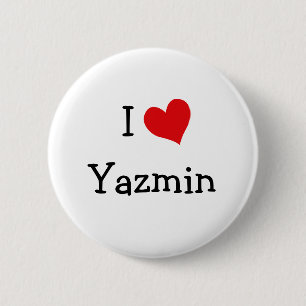 I Love Yazmin 6 Cm Round Badge