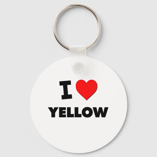 I love Yellow Key Ring (Front)