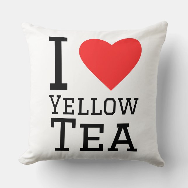 I love yellow tea  cushion (Front)