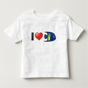 I Love Yellowbar Angelfish Toddler T-Shirt