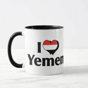 I Love Yemen Flag Mug