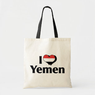 I Love Yemen Flag Tote Bag