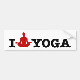I Love Yoga Bumper Sticker