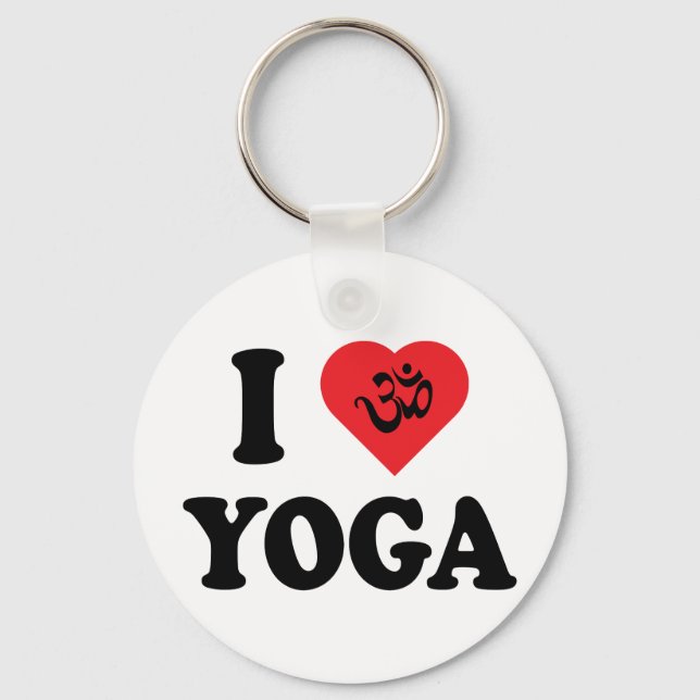 I Love Yoga Key Ring (Front)