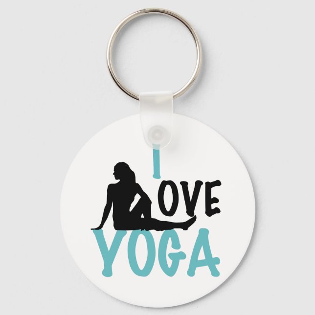 I Love Yoga Key Ring (Front)