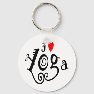 I Love Yoga Key Ring