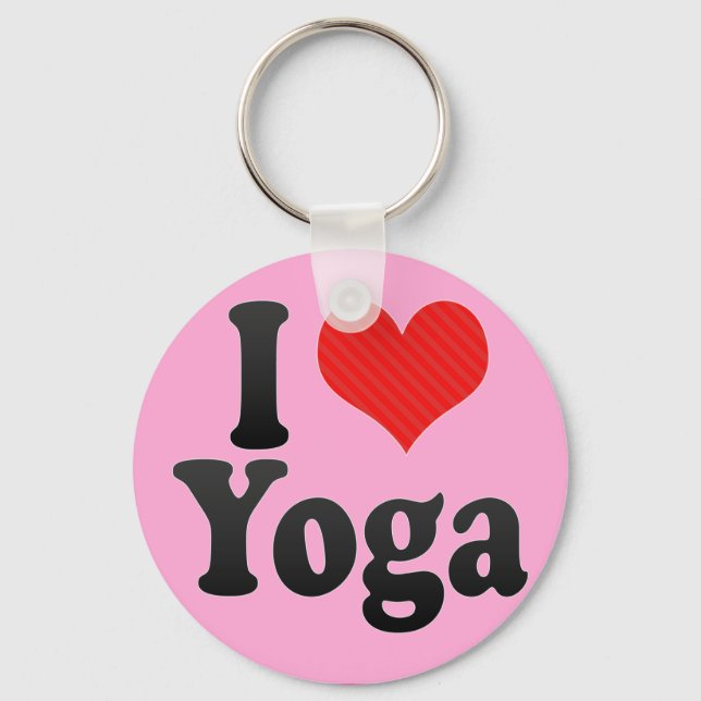 I Love Yoga Key Ring (Front)
