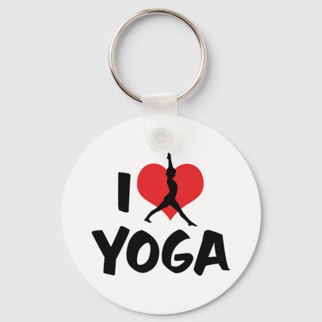I Love Yoga Keychain (Front)