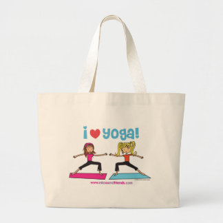 I love Yoga Large Tote Bag