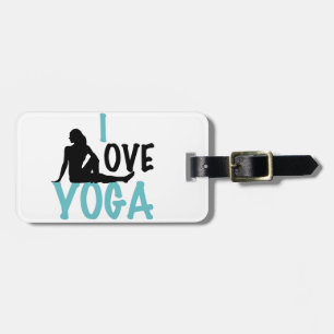 I Love Yoga Luggage Tag