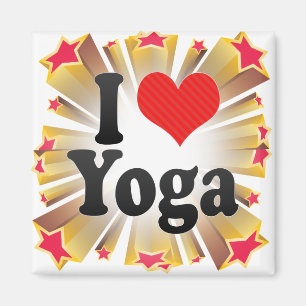 I Love Yoga Magnet