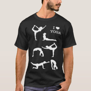 I Love Yoga Men Women Yoga Poses T-Shirt