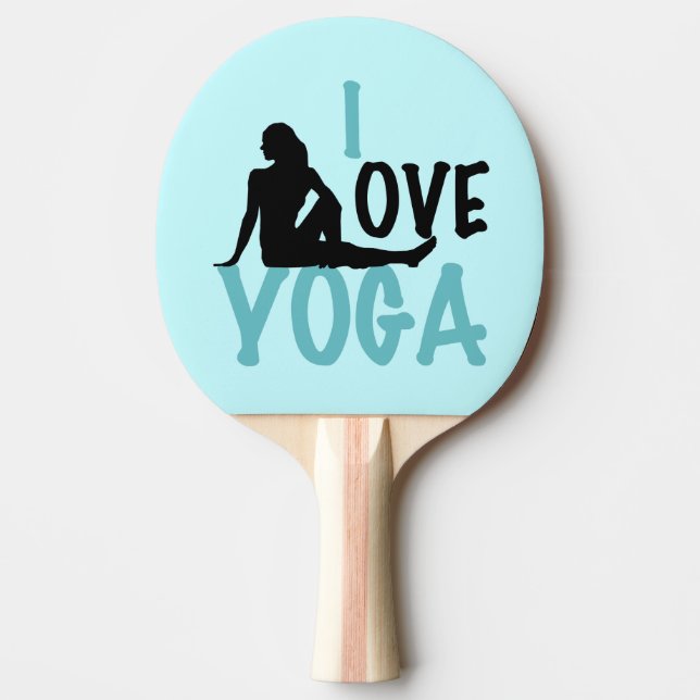 I Love Yoga Ping Pong Paddle (Front)