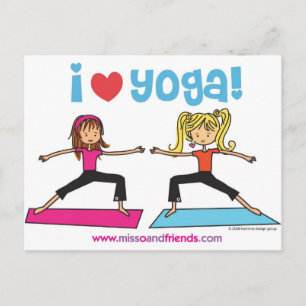 i love yoga postcard