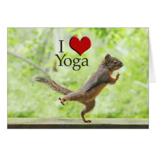 I Love Yoga Squirrel