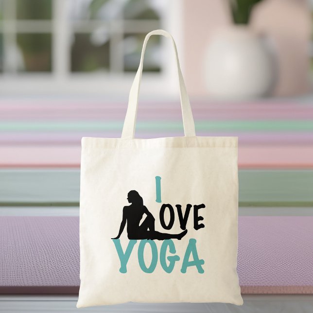 I Love Yoga Tote Bag (Creator Uploaded)