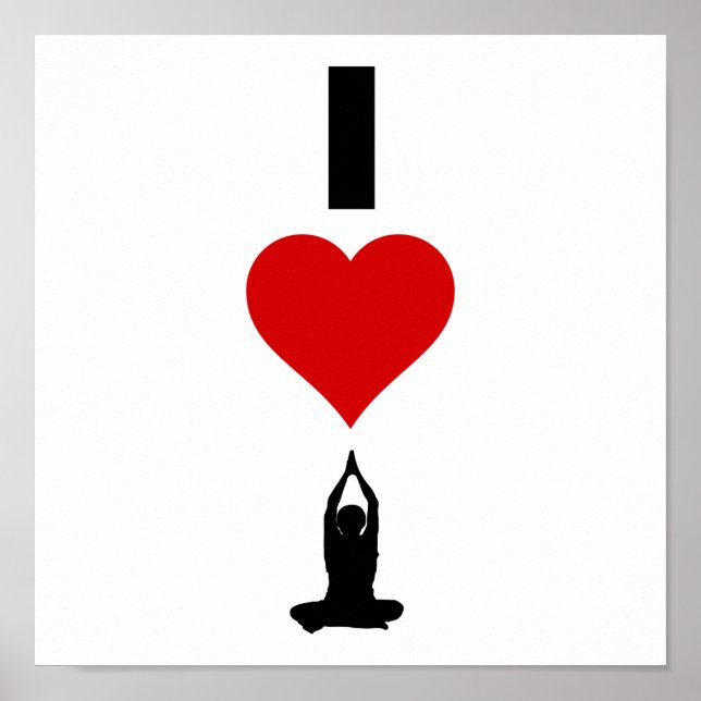 I Love Yoga (Vertical) Poster (Front)