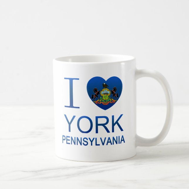 I Love York, PA Coffee Mug (Right)