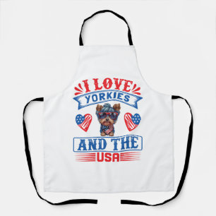 I love Yorkies and the USA 01 Apron