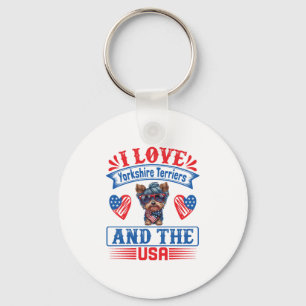 I love Yorkshire Terriers and the USA 01 Key Ring