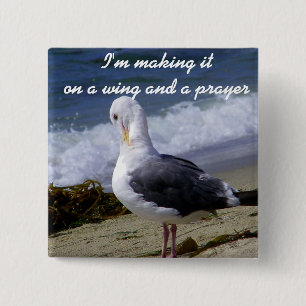 I love You_ 15 Cm Square Badge