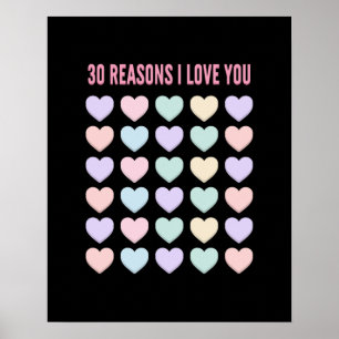 I love You - 30th Birthday Gift - 30th Gifts Poster